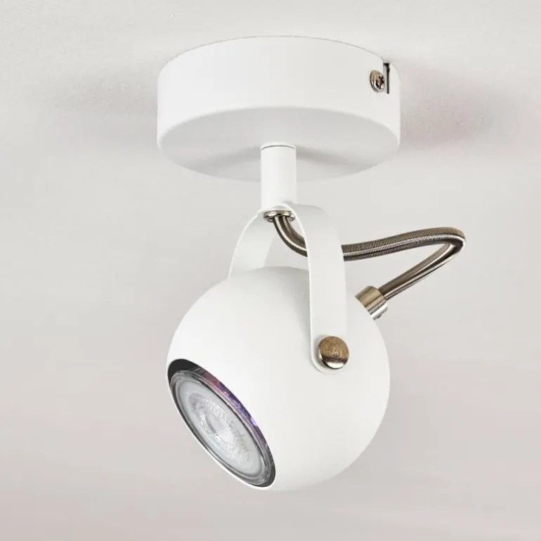 Plafonnier Gadmen Chrome, Blanc, 1 lumière