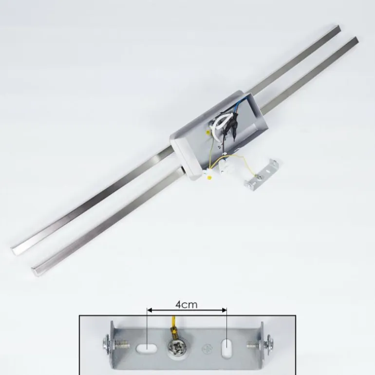 Plafonnier Georgina LED Chrome, 2 lumières
