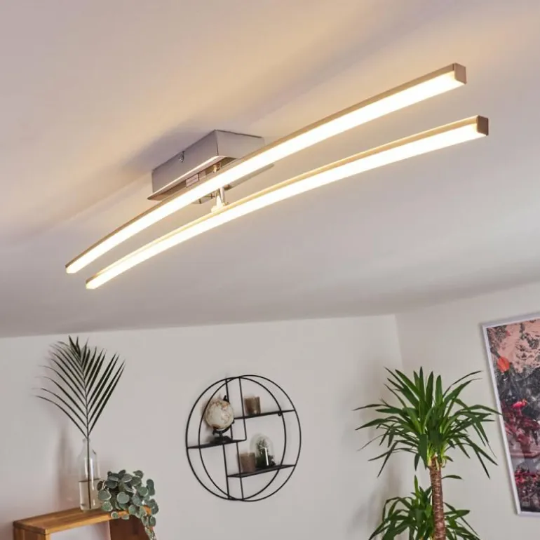 Plafonnier Georgina LED Chrome, 2 lumières