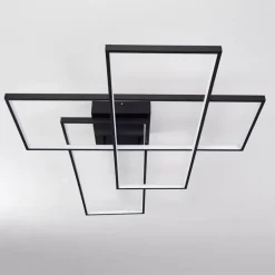 Plafonnier Ghana LED Noir, 1 lumière, Télécommandes