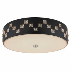 Plafonnier Globo ABELIA LED Noir, 1 lumière