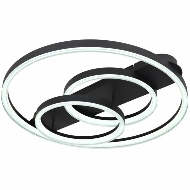 Plafonnier Globo AUGUSTO LED Or, Noir, 2 lumières, Télécommandes, Changeur de couleurs