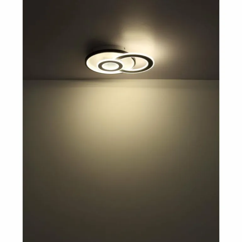 Plafonnier Globo BRIENNA LED Blanc, 1 lumière, Télécommandes