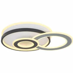 Plafonnier Globo BRIENNA LED Gris, Blanc, 1 lumière, Télécommandes