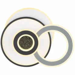 Plafonnier Globo BRIENNA LED Gris, Blanc, 1 lumière, Télécommandes
