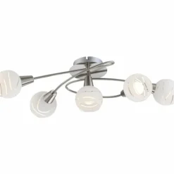 Plafonnier Globo ELLIOTT Nickel mat, 5 lumières