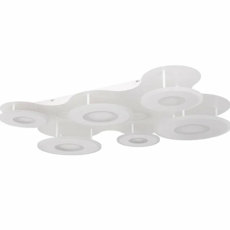Plafonnier Globo FLAVETTO LED Blanc, 1 lumière, Télécommandes