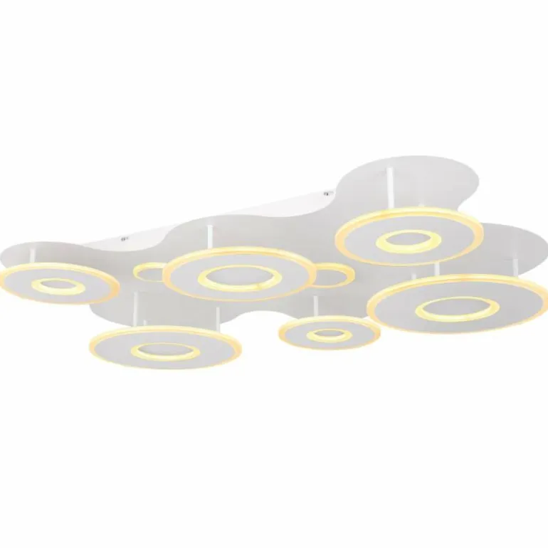 Plafonnier Globo FLAVETTO LED Blanc, 1 lumière, Télécommandes