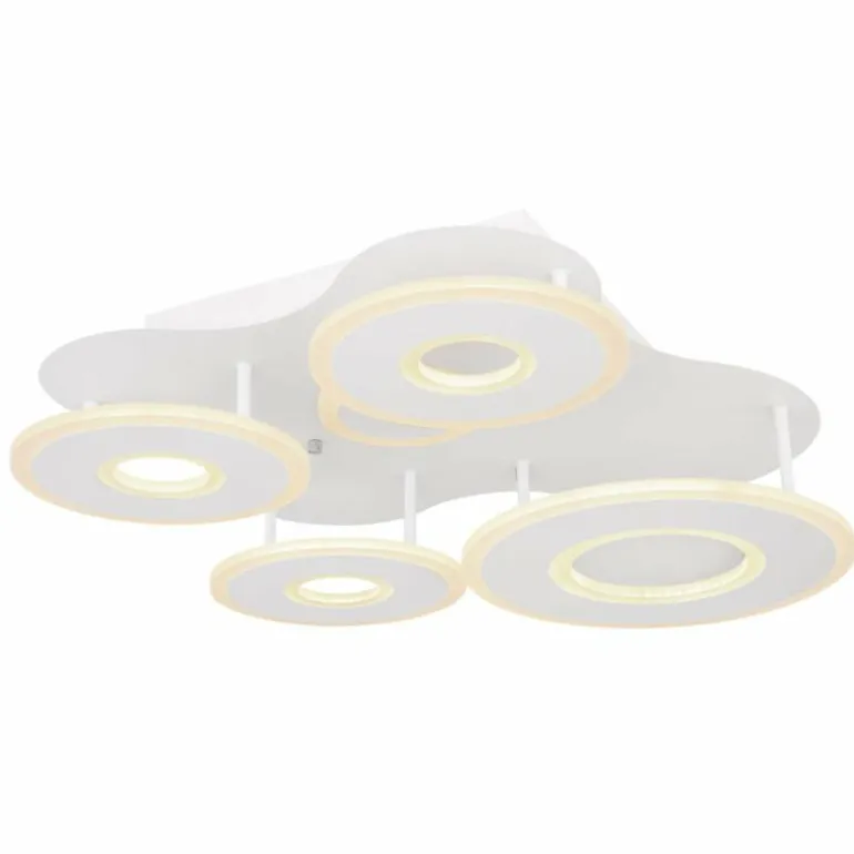 Plafonnier Globo FLAVETTO LED Blanc, 1 lumière, Télécommandes