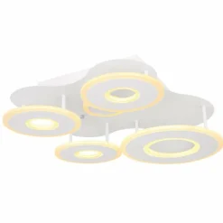 Plafonnier Globo FLAVETTO LED Blanc, 1 lumière, Télécommandes