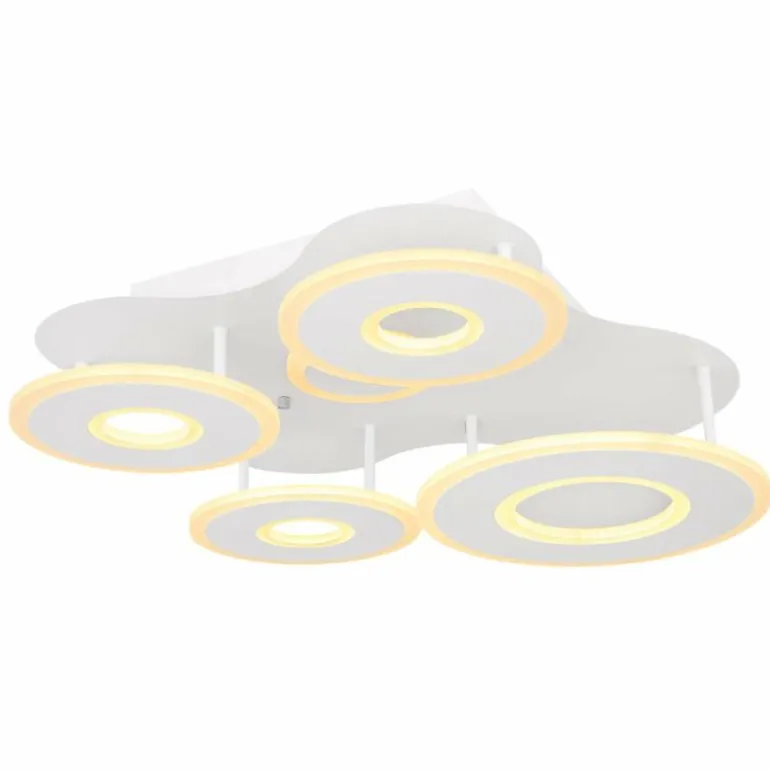 Plafonnier Globo FLAVETTO LED Blanc, 1 lumière, Télécommandes
