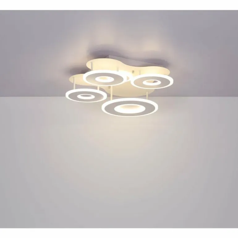 Plafonnier Globo FLAVETTO LED Blanc, 1 lumière, Télécommandes