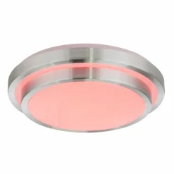 Plafonnier Globo INA Blanc, 2 lumières, Télécommandes, Changeur de couleurs