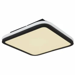 Plafonnier Globo JAXXI LED Noir, 2 lumières, Télécommandes, Changeur de couleurs
