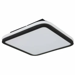 Plafonnier Globo JAXXI LED Noir, 2 lumières, Télécommandes, Changeur de couleurs