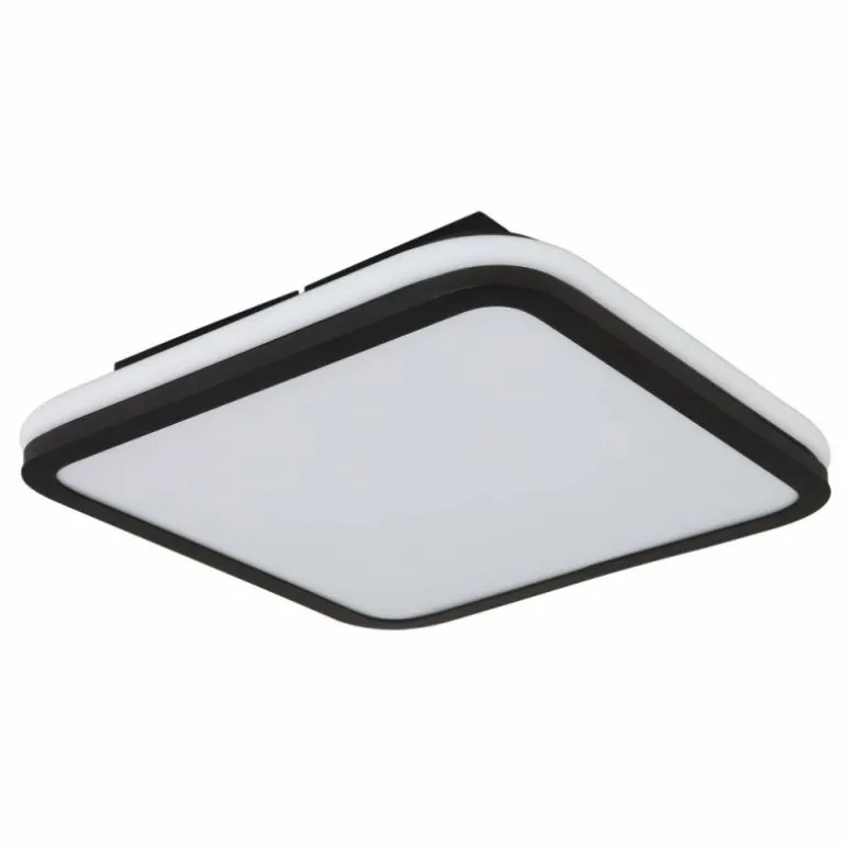 Plafonnier Globo JAXXI LED Noir, 2 lumières, Télécommandes, Changeur de couleurs