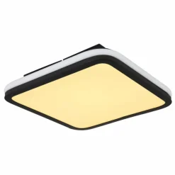 Plafonnier Globo JAXXI LED Noir, 2 lumières, Télécommandes, Changeur de couleurs
