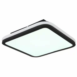 Plafonnier Globo JAXXI LED Noir, 2 lumières, Télécommandes, Changeur de couleurs