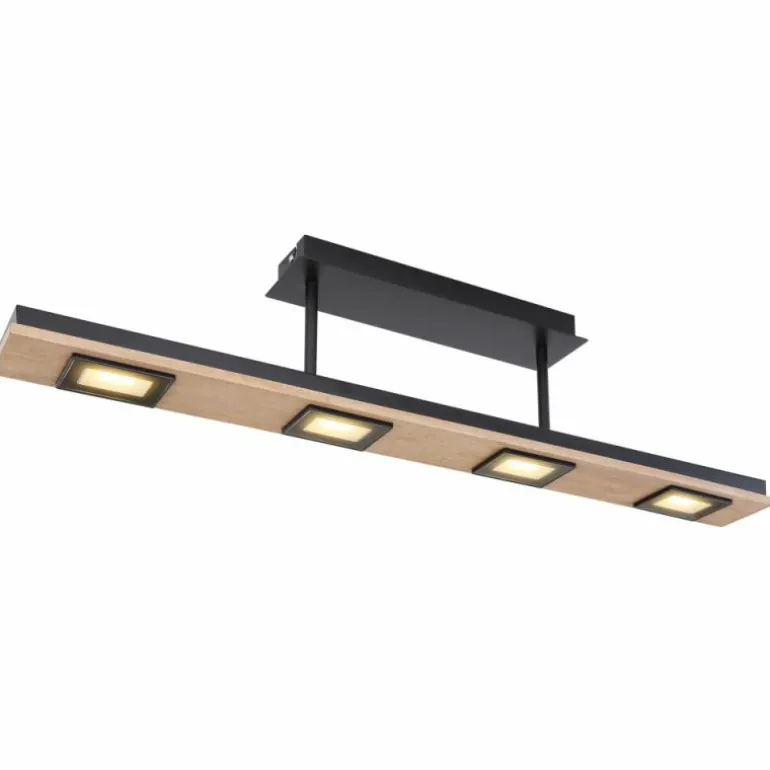Plafonnier Globo JOYA LED Noir, 4 lumières