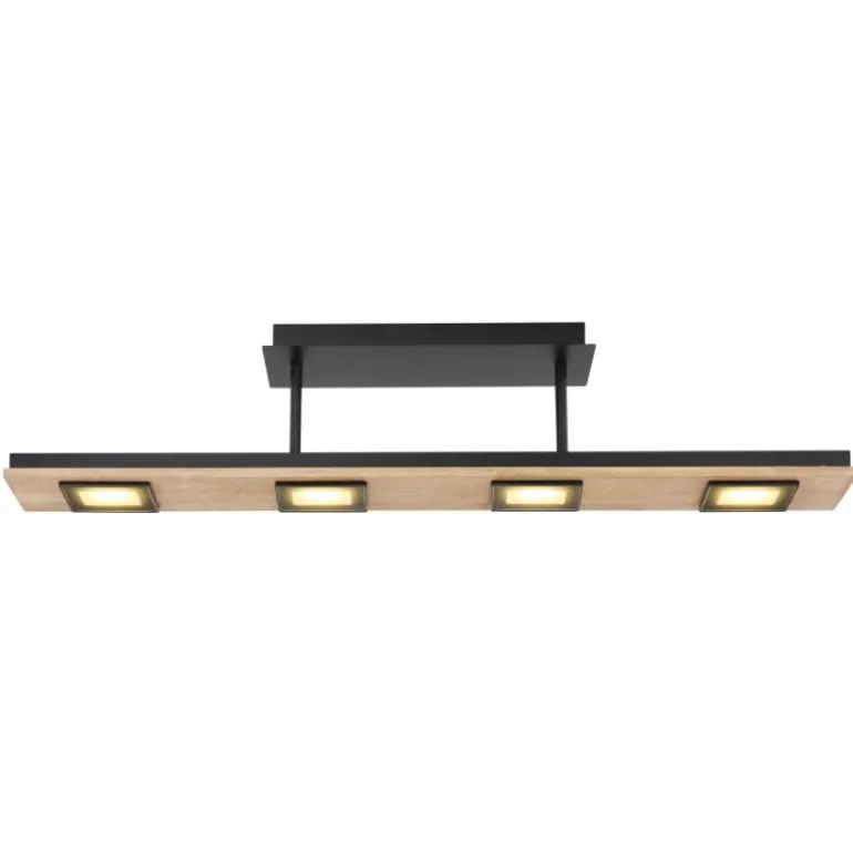 Plafonnier Globo JOYA LED Noir, 4 lumières