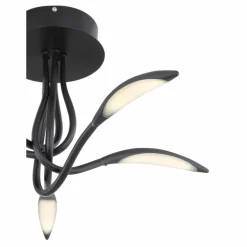 Plafonnier Globo KAELA LED Noir, 1 lumière