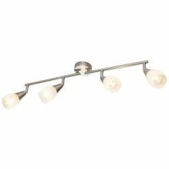 Plafonnier Globo KRISTALL Nickel mat, 4 lumières