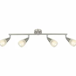 Plafonnier Globo KRISTALL Nickel mat, 4 lumières