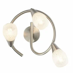 Plafonnier Globo KRISTALL Nickel mat, 3 lumières