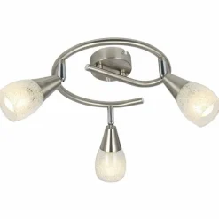 Plafonnier Globo KRISTALL Nickel mat, 3 lumières