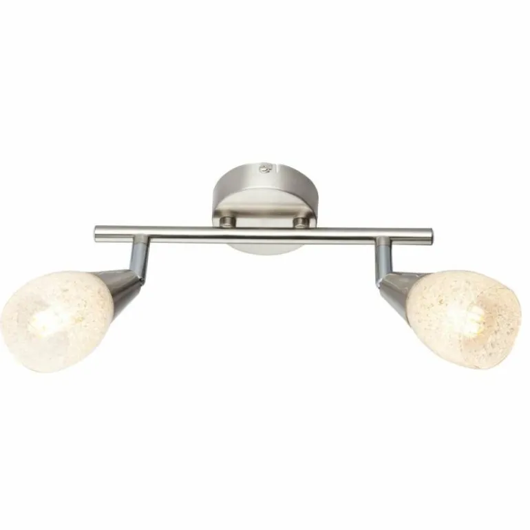 Plafonnier Globo KRISTALL Nickel mat, 2 lumières