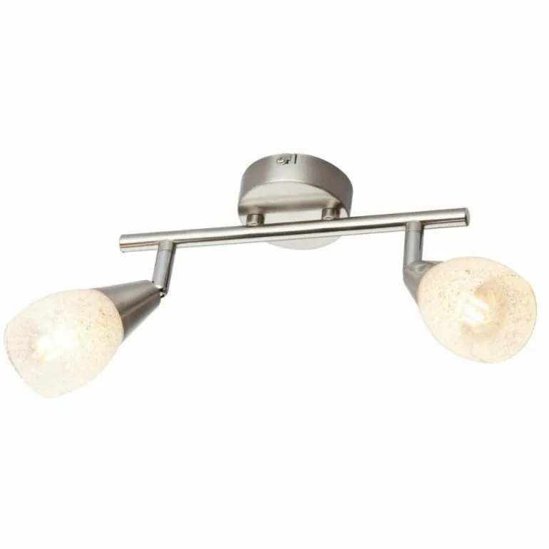 Plafonnier Globo KRISTALL Nickel mat, 2 lumières