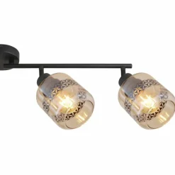 Plafonnier Globo LAZARUS Noir, 4 lumières