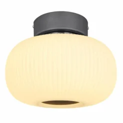 Plafonnier Globo LED Anthracite, Nickel mat, 1 lumière