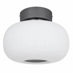 Plafonnier Globo LED Anthracite, Nickel mat, 1 lumière