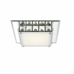 Plafonnier Globo LED Chrome, Verre, 1 lumière
