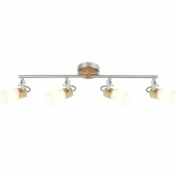 Plafonnier Globo LED Nickel mat, 4 lumières