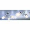 Plafonnier Globo MITIS Acier inoxydable, Nickel mat, Blanc, 3 lumières