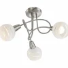 Plafonnier Globo Nickel mat, 3 lumières