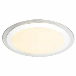 Plafonnier Globo NICOLE II LED Chrome, 1 lumière, Télécommandes, Changeur de couleurs