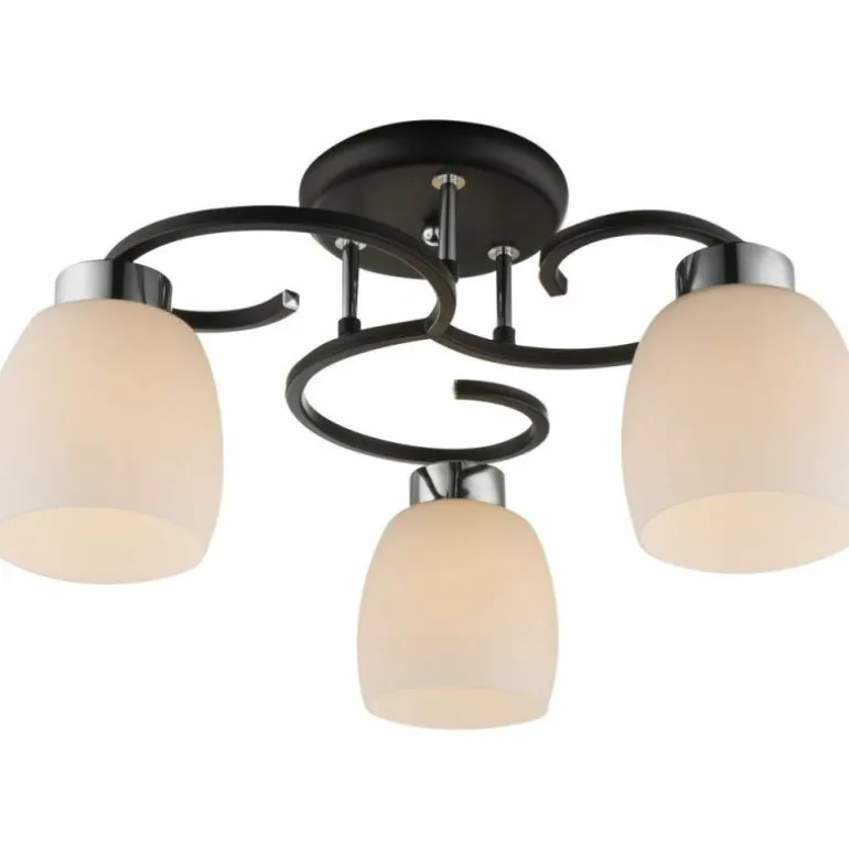 Plafonnier Globo Noir, 3 lumières