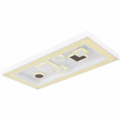 Plafonnier Globo RABEA LED Blanc, 1 lumière, Télécommandes