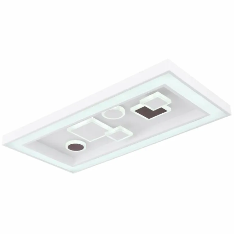 Plafonnier Globo RABEA LED Blanc, 1 lumière, Télécommandes