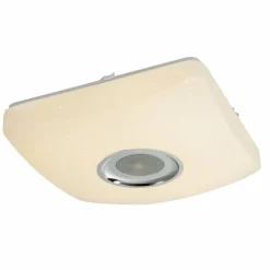 Plafonnier Globo SQUARE LED Blanc, 1 lumière, Télécommandes, Changeur de couleurs