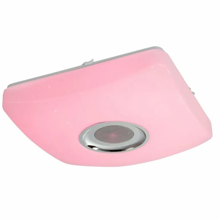 Plafonnier Globo SQUARE LED Blanc, 1 lumière, Télécommandes, Changeur de couleurs