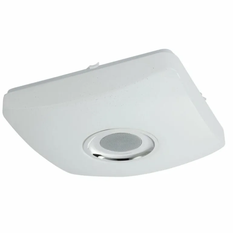 Plafonnier Globo SQUARE LED Blanc, 1 lumière, Télécommandes, Changeur de couleurs