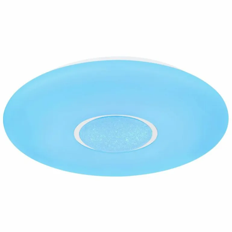 Plafonnier Globo SULLY LED Blanc, 1 lumière, Télécommandes, Changeur de couleurs