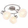 Plafonnier Globo WILLY Nickel mat, 3 lumières