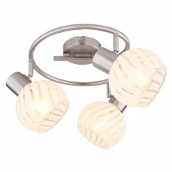 Plafonnier Globo WILLY Nickel mat, 3 lumières