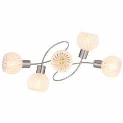 Plafonnier Globo WILLY Nickel mat, 5 lumières