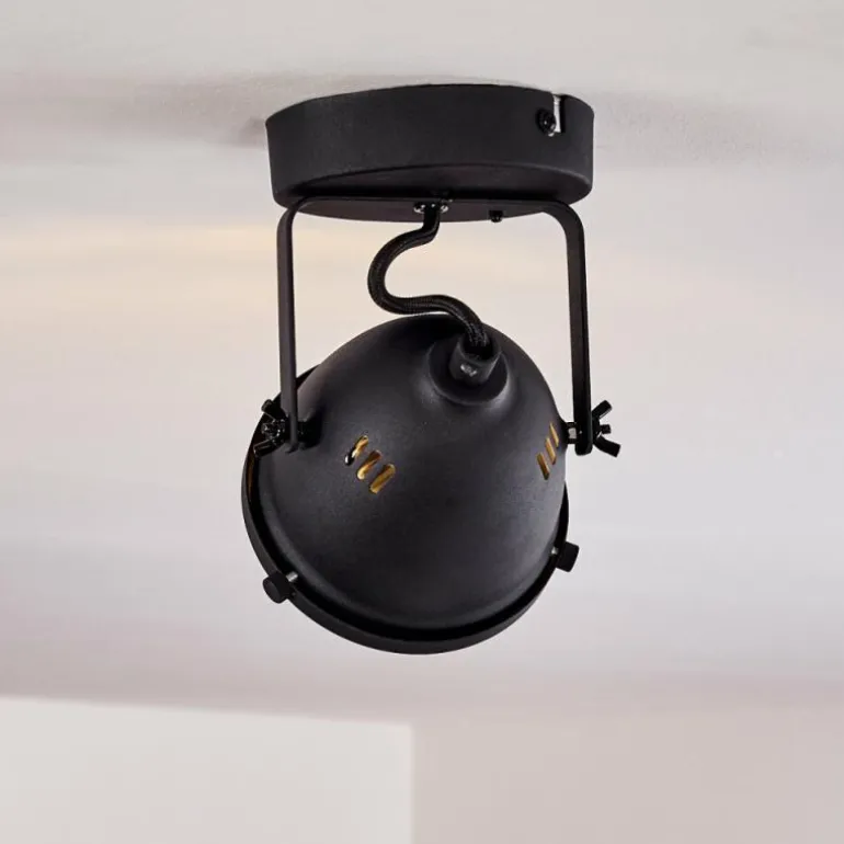 Plafonnier Glostrup LED Noir, 1 lumière